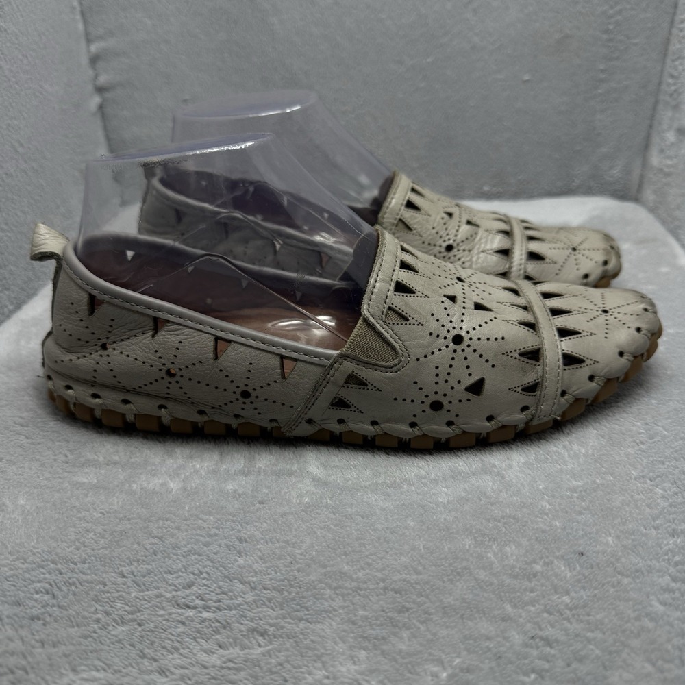 Spring Step Fusaro Loafers Flats Shoes Womens Size 7.5-8 US 38 EU Gray Leather